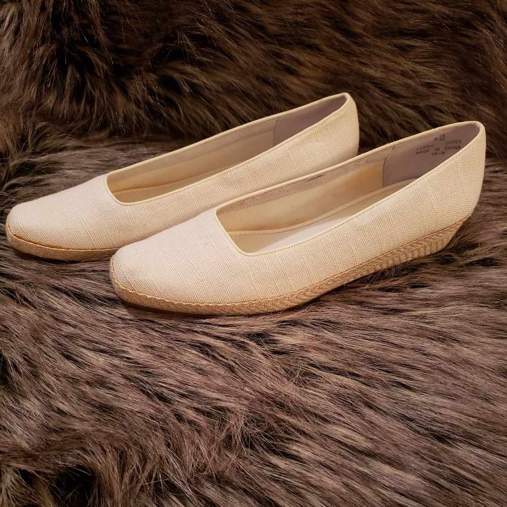 Easy Spirit Linen Wedge | Beige | 8 | A1255